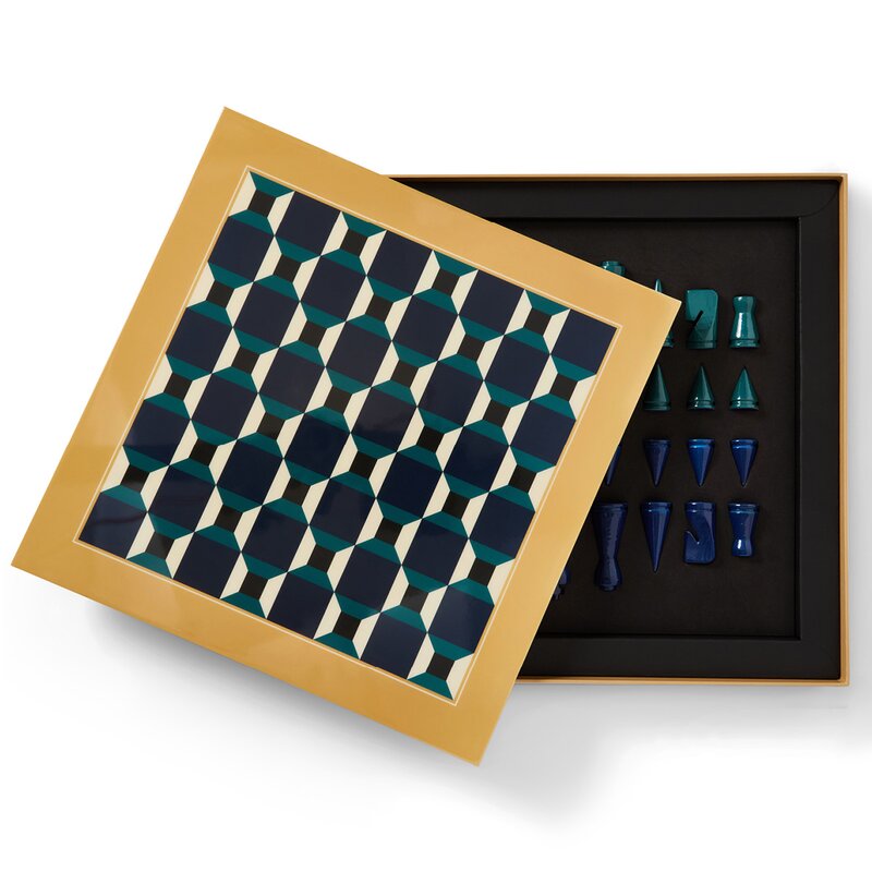 Lacquered sjakksett athena spill