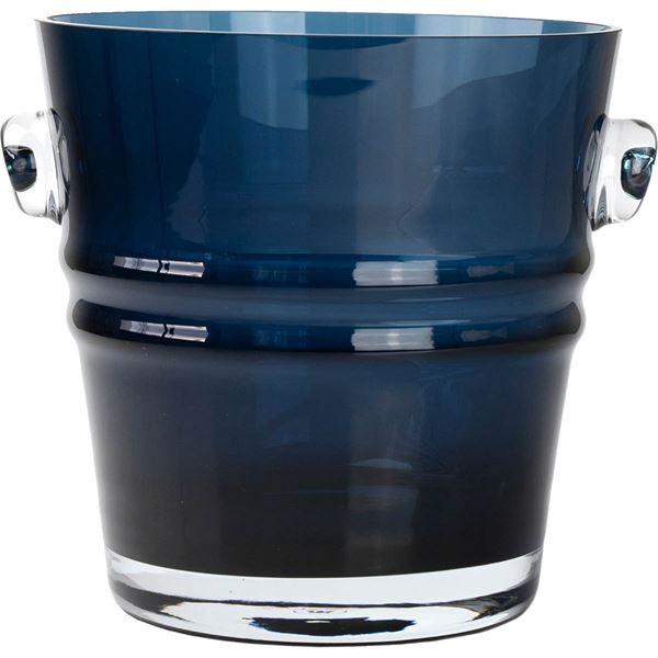 The bucket lykt/vase 16 cm blå