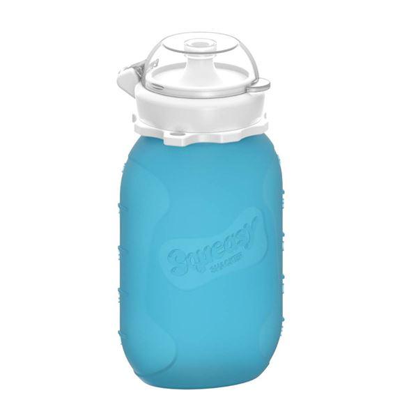 Snacker drikkeflaske/klemmepose 177 ml clear blue