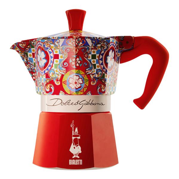 Moka Express espressokanne 6 kopper Dolce & Gabbana rød