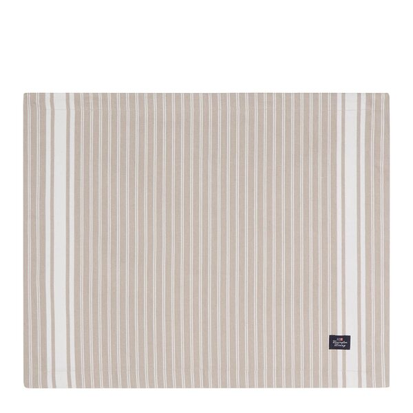 Icons stripete oxfordserviett 40x50 cm beige/hvit
