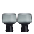Solare glass på fot 29 cl 2 stk stålgrå