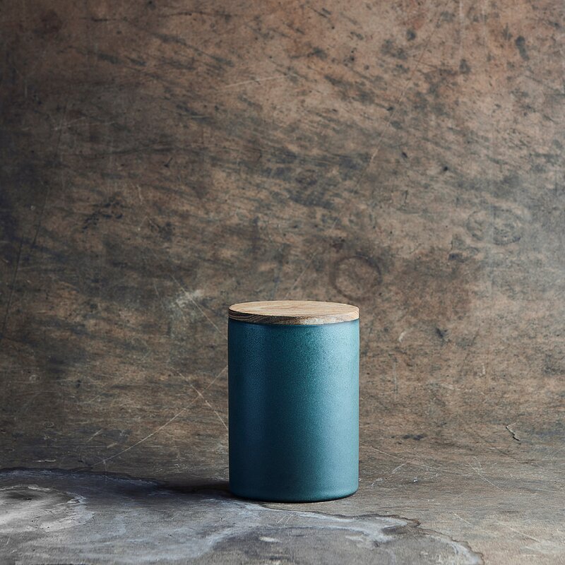 RAW Northern Green redskapskrukke med lokk 15x10 cm teak
