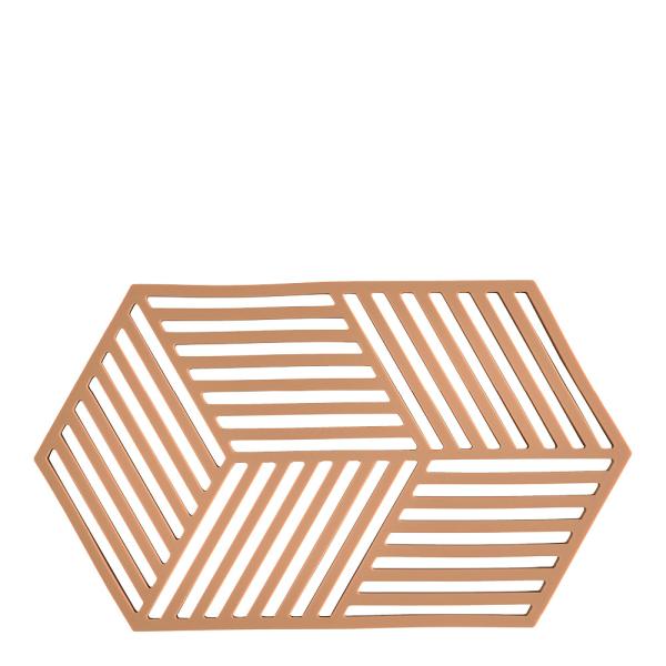 Hexagon bordskåner 24 cm light terracotta