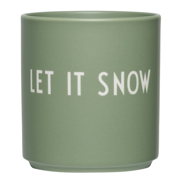 Favourite kopp LET IT SNOW 25 cl green
