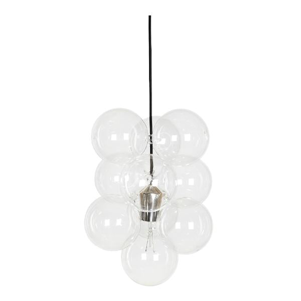 DIY taklampe 12 glasskuler klar
