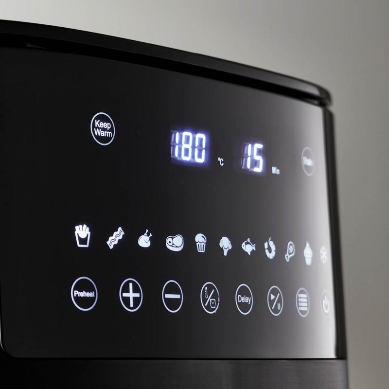 Airfryer med vindu 6,5L matt svart