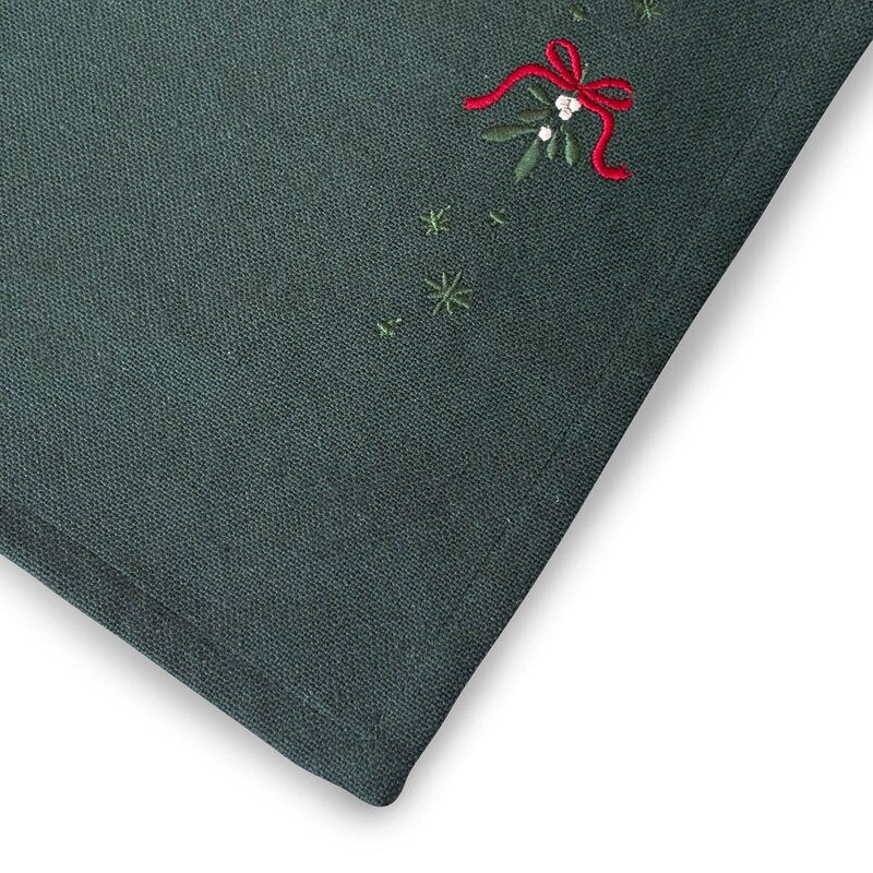 Christmas Fable dekkebrikker Misteltein 49x32 cm grønn