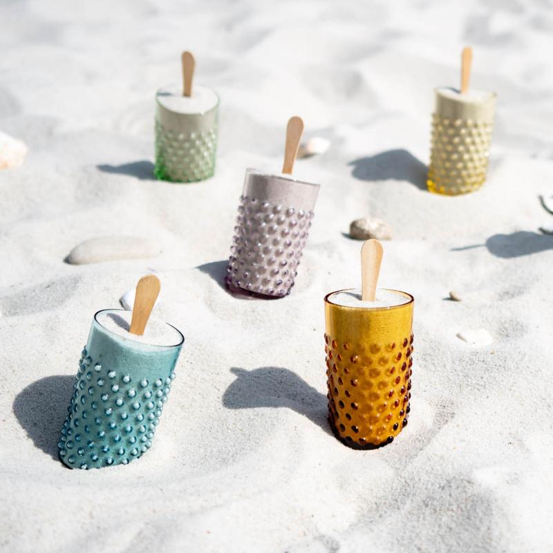 Hobnail glass 20 cl 6 stk light green