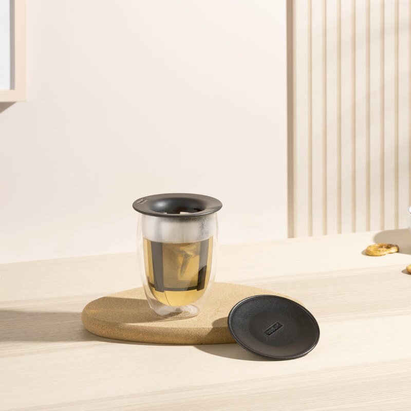 Tea for one teglass m/sil 35 cl svart