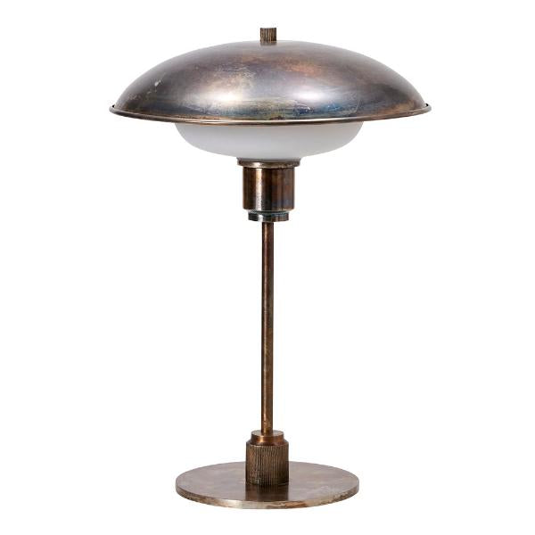 Boston bordlampe 42 cm antikk brun