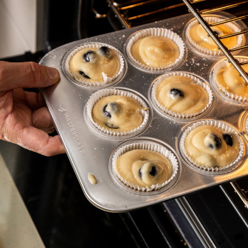 Recycled Aluminium muffinsbrett for 9 muffins 24x22 cm