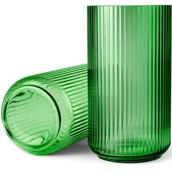 Vase h38 cm grønn