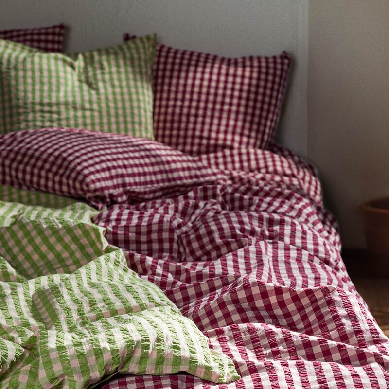 Bæk&Bølge sengetøy 200x220 cm plomme/rosa