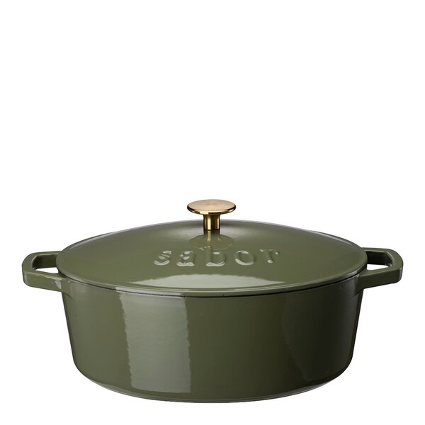 Støpejernsgryte 5,7 L oliven