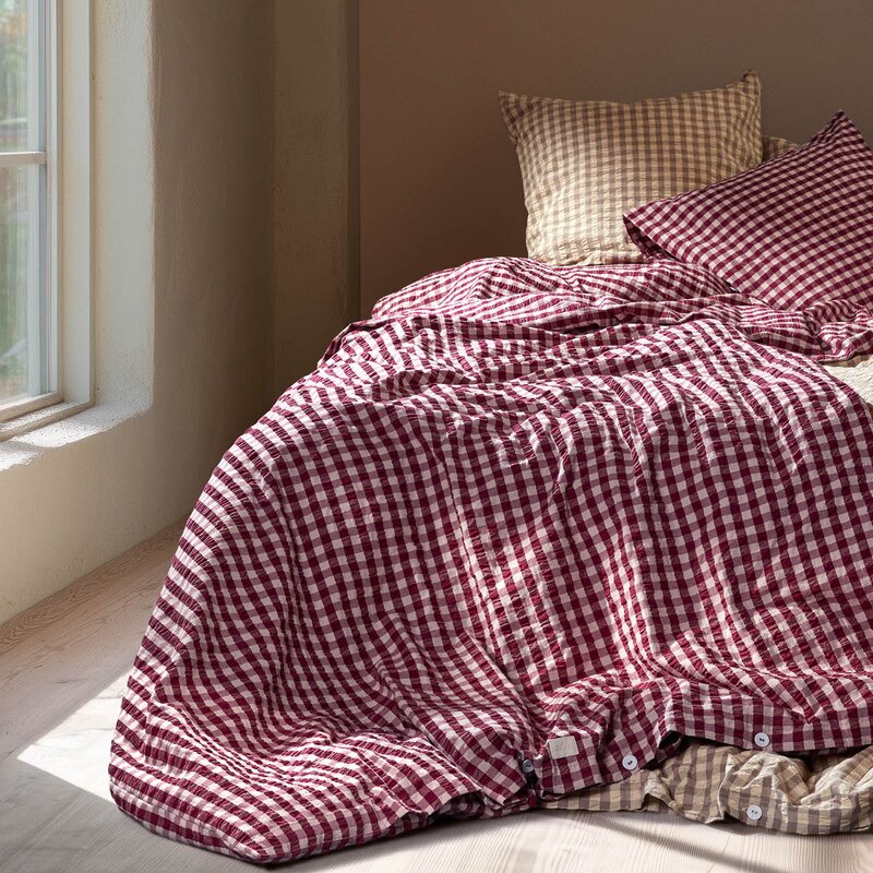 Bæk&Bølge sengetøy 200x220 cm plomme/rosa