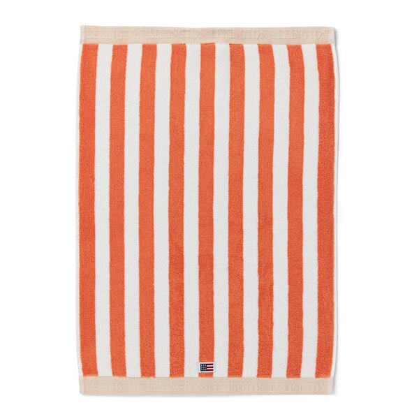 Håndkle blokkstriper 50x70 cm peach melon