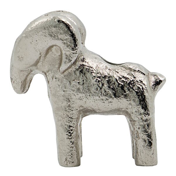 Ram lysestake 7 cm antikksølv