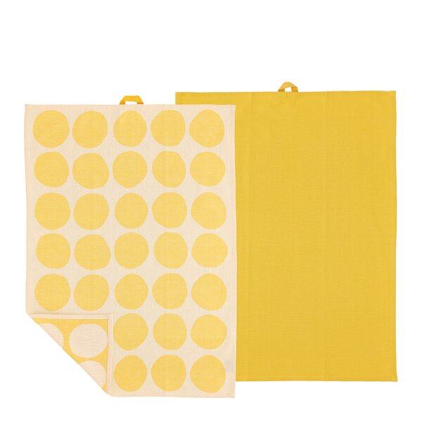 Bubbles kjøkkenhåndkle 50x70 cm 2 stk yellow