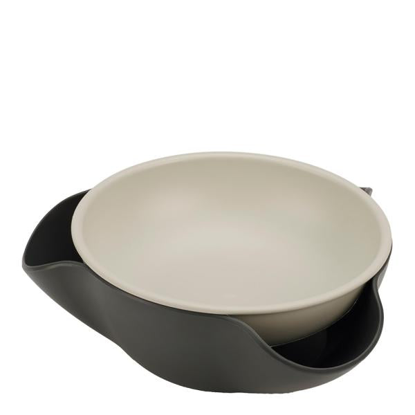 Double dish skål 2 deler grå