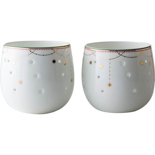 Julemorgen Girlander lyslykt 8 cm 2 stk