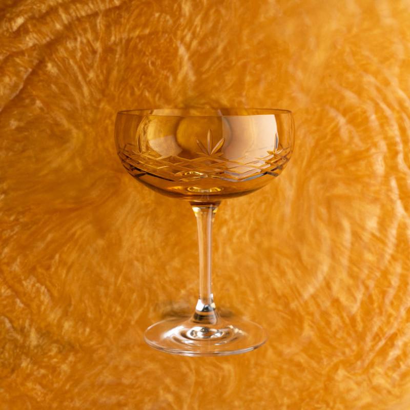 Crispy Gatsby champagneskål 30 cl 2 stk citrine