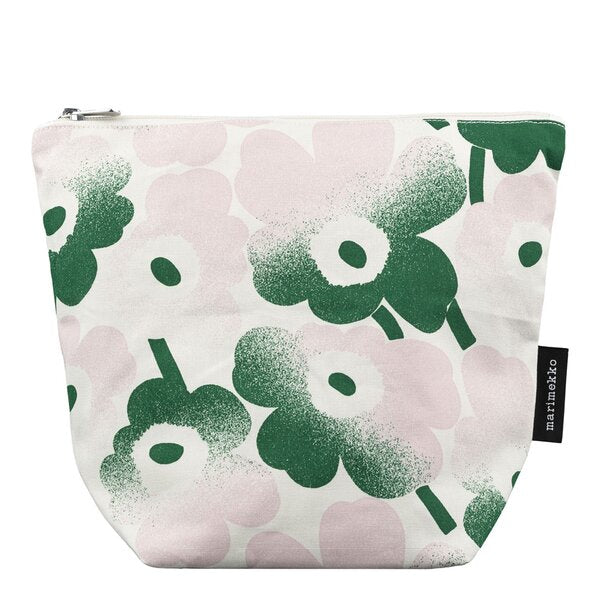 Mini Unikko toalettveske 28x24 cm hvit/rosa/grønn