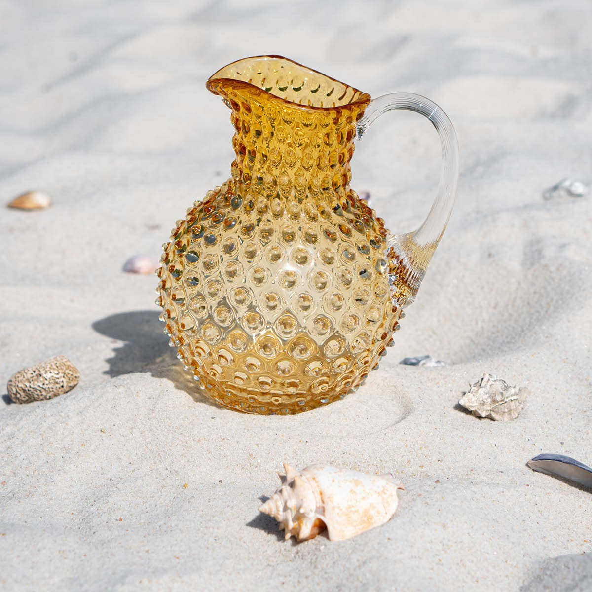 Hobnail karaffel 2L amber