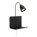 Cuarto vegglampe 30 cm svart