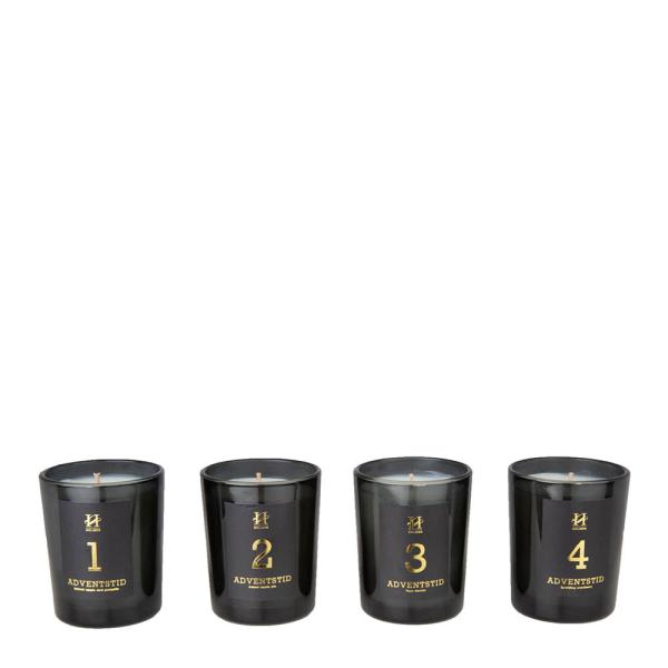Advent gaveeske duftlys 18x6 cm mørk grå