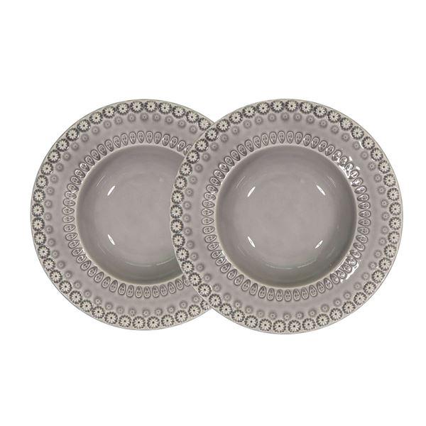 Daisy dyp tallerken 21 cm 2 stk soft grey