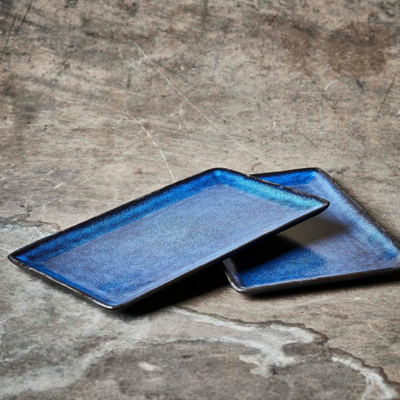 RAW Midnight Blue tallerken 23x15 cm