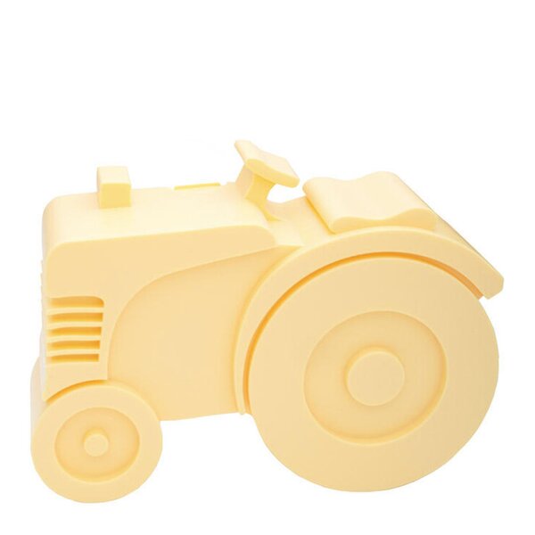 Matboks i plast traktor lys gul