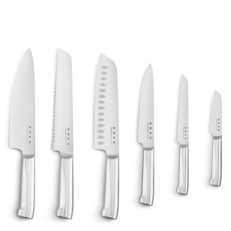 Knivblokk m/6 kniver KBSF02 pastellblå