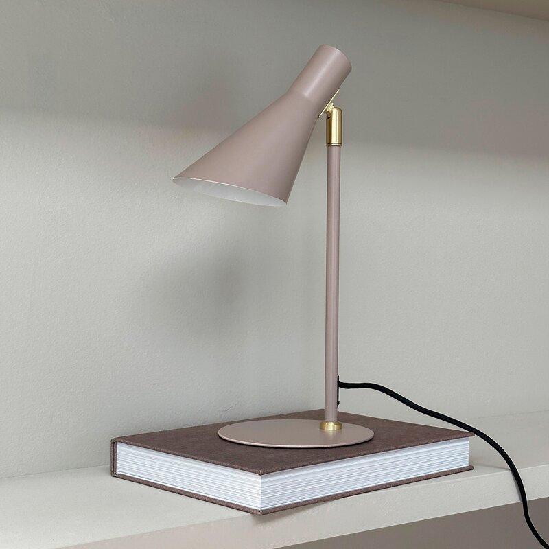 DL12 mini bordlampe 39,5 cm beige/messing