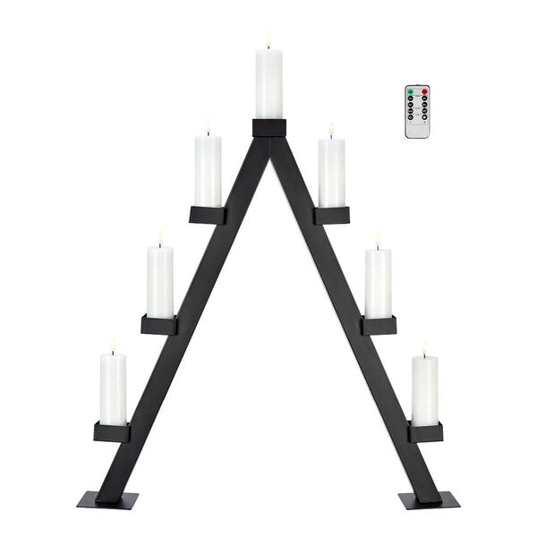 Arbor Lysestake 7 lys 85 cm svart