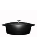 Stenfors støpejernsgryte oval 6,3L svart
