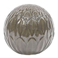 Blomma dekorball 20 cm grå