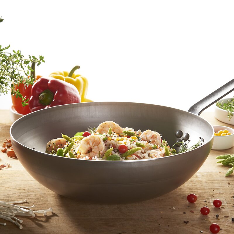 Mineral B wok 28 cm stål