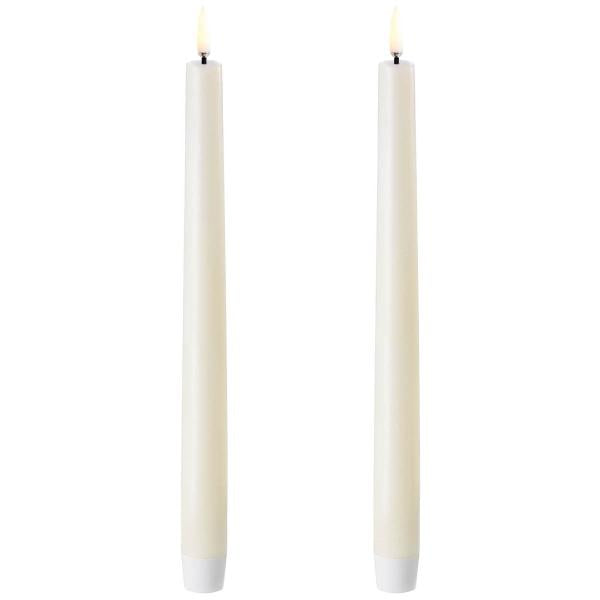 Kronelys 25 cm 2 stk ivory