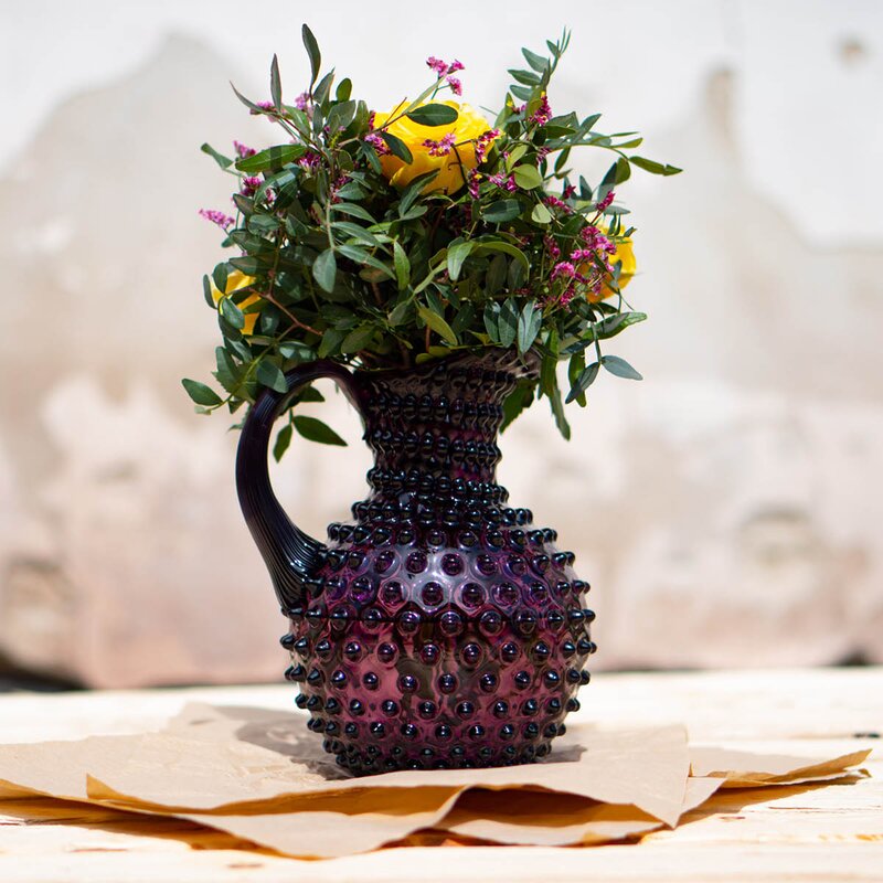 Hobnail karaffel 2L violet