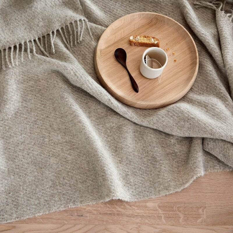 Falketind ullpledd 120x180 cm naturlig beige