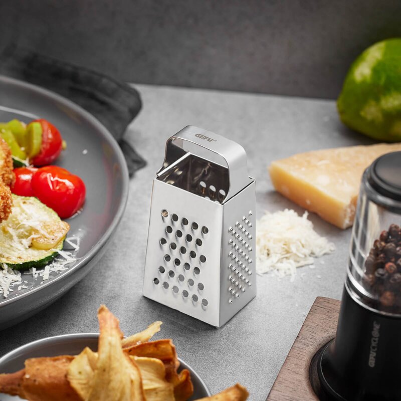 Cubi mini rivjern 4 cm børstet stål