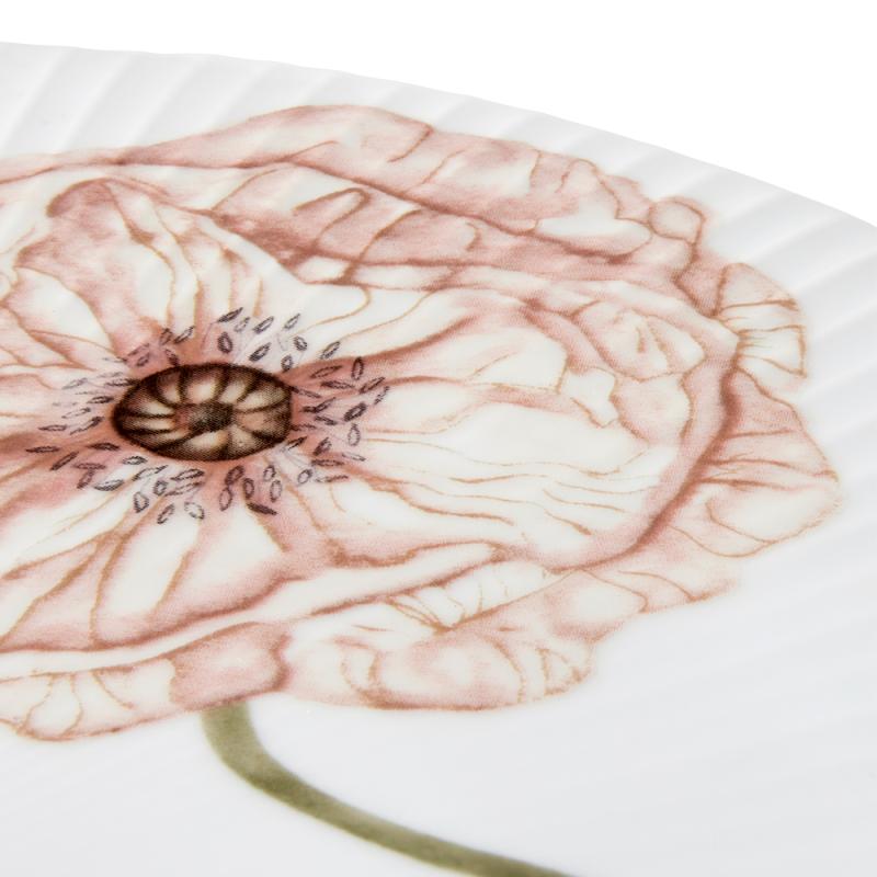 Hammershøi Poppy kakefat 30 cm hvit m/dekor