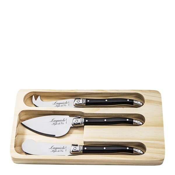 Ostekniver 3 stk svart