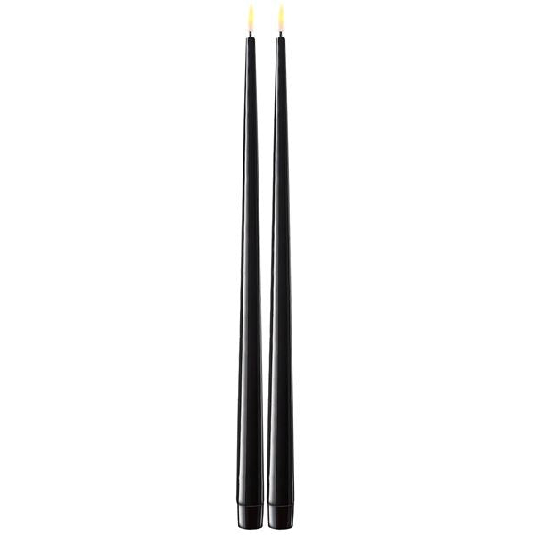 LEDlys shiny dinner 2x38 cm svart