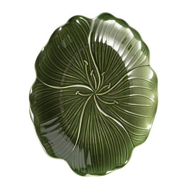 Flora serveringsfat 43x34 cm grønn