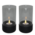 Hurricanes m/ telys + timer 2 stk svart