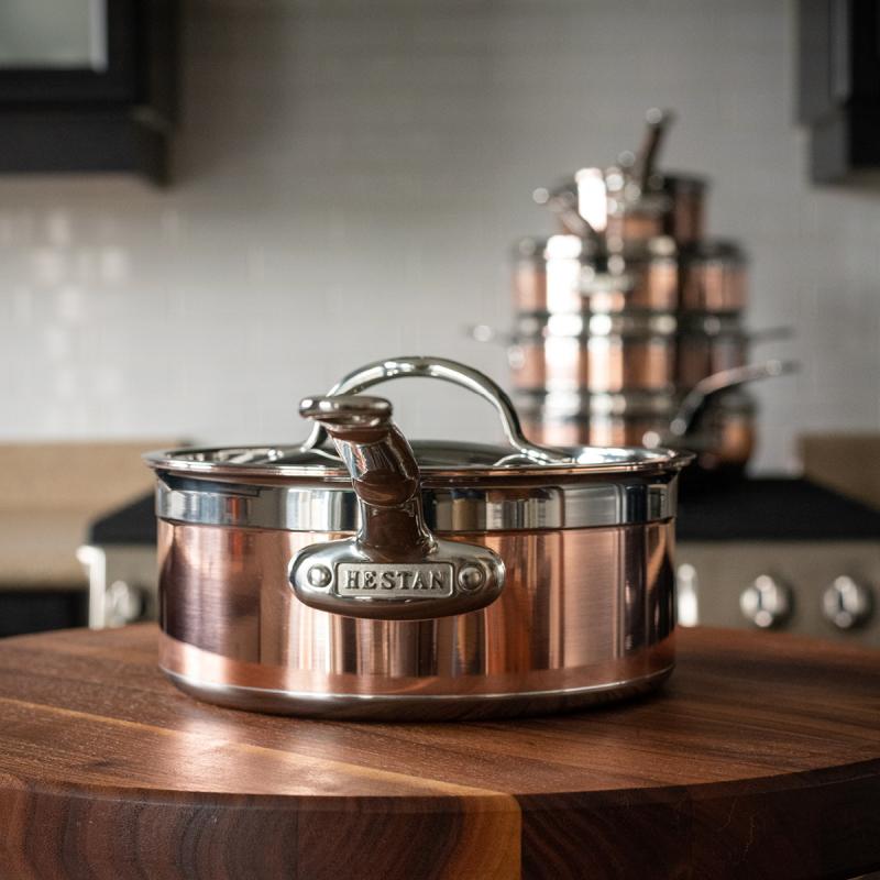Copperbond kasserolle med lokk 1,9L kobber