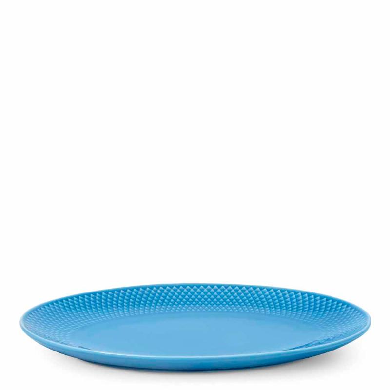 Rhombe Color oval serveringsfat 28,5x21,5 cm blå